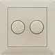 Klemko DUO-AFD-JG-C Lumiko 891222 kunststof afdekking duo dimmer voor Berker wit RAL9010