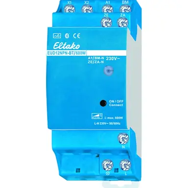 Eltako EUD12NPN-BT/600W-230 LED-dimmer DIN-rail Bluetooth dimbaar 600W universeel faseaansnijding faseafsnijding