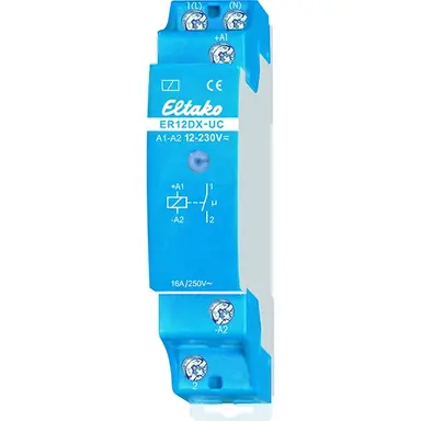 Eltako ER12DX-UC schakelrelais 1 maakcontact 16A 250V stuurspanning 12-230V AC/DC 1 module DIN-rail