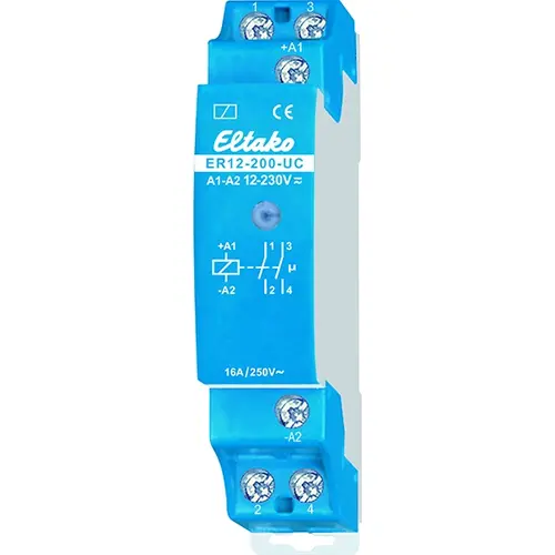 Eltako ER12-200-UC schakelrelais DIN-rail 2 maakcontacten 16A 12-230V AC/DC 4A