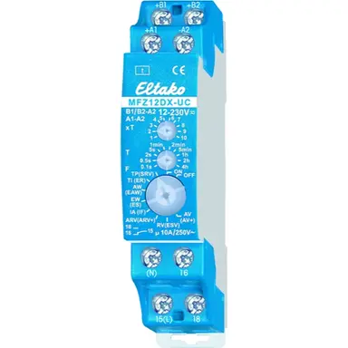 Eltako MFZ12DX-UC tijdrelais multifunctioneel analoog 1 wisselcontact DIN-rail