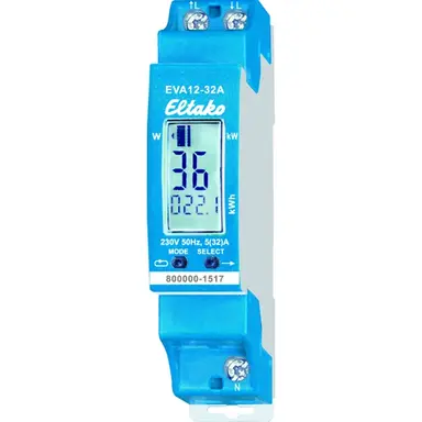 Eltako EVA12-32A 1-fase DIN-rail energiemeter display 32A MID/geijkt