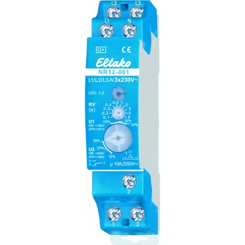 Eltako NR12-001-3x230V netbewakingsrelais 3x230V 1 wisselcontact 10A