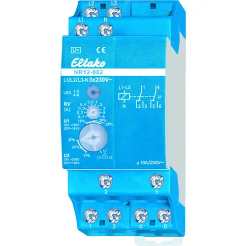 Eltako NR12-002-3X230V netbewakingsrelais 3x230V 2 wisselcontacten 10A