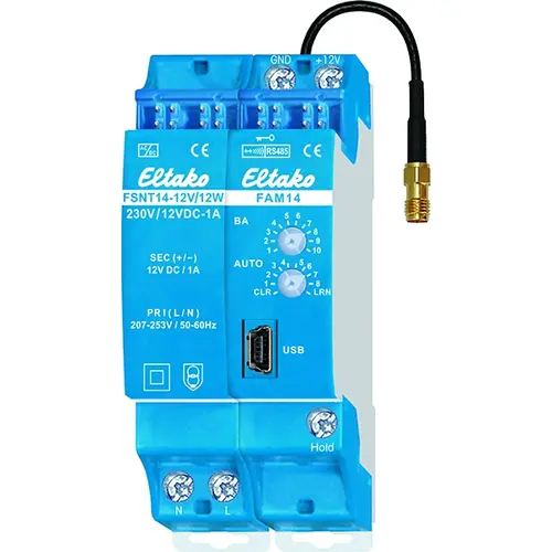Eltako FAM14 antennemodule DIN-rail 230V 2 module breed RS485-bus