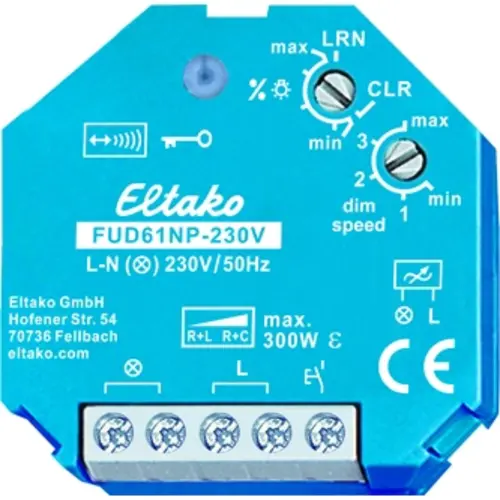 Eltako FUD61NP-230V draadloze dimactor inbouw LED 300W zonder nuldraad