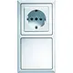 Eltako R2-wg afdekraam 2-voudig 55-serie 80x151x12mm wit glanzend