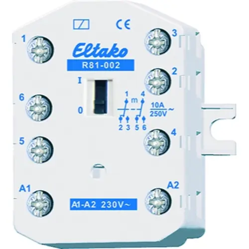 Eltako R81-002-230V schakelrelais opbouw 2 wisselcontacten 10A potentiaalvrij