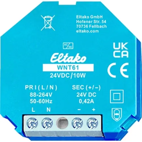 Eltako WNT61-24VDC/10W inbouw schakelende voeding 24VDC 0,42A 10W