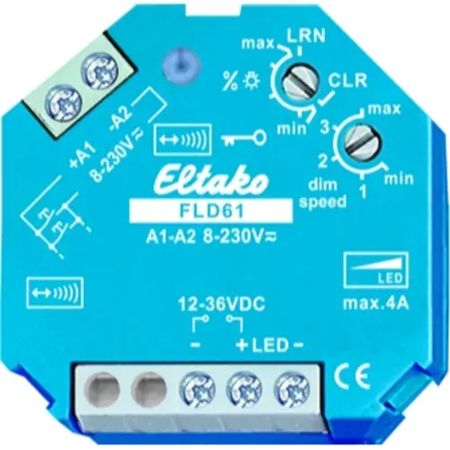 Eltako FLD61 LED dimactor constante spanning 12-36V 144W IP20