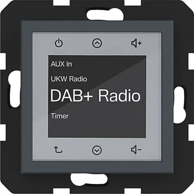 Hager Berker WAN6011AT radio touch DAB+ A1/A8/C1/C8 antraciet mat