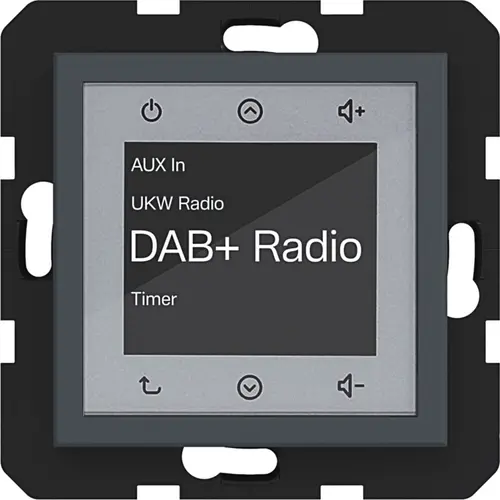 Hager Berker WAN6011AT radio touch DAB+ A1/A8/C1/C8 antraciet mat