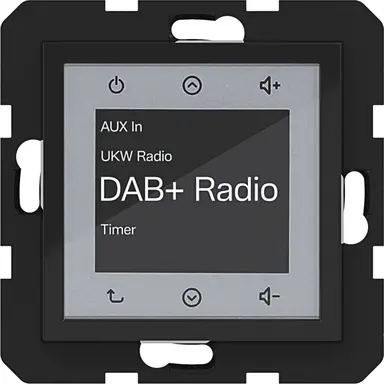 Hager Berker WAN6011BG radio touch DAB+ A1/A8/C1/C8 nachtzwart glans