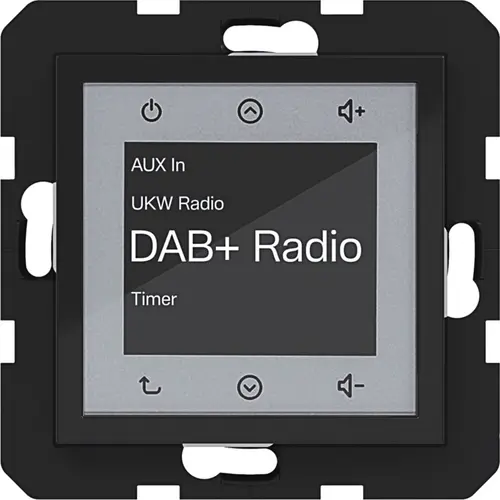 Hager Berker WAN6011BG radio touch DAB+ A1/A8/C1/C8 nachtzwart glans