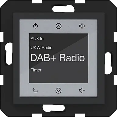 Hager Berker WAN6011BM radio touch DAB+ A1/A8/C1/C8 nachtzwart mat
