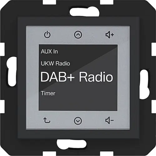 Hager Berker WAN6011BM radio touch DAB+ A1/A8/C1/C8 nachtzwart mat