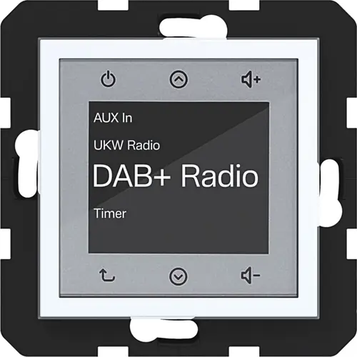Hager Berker WAN6011WG radio touch DAB+ A1/A8/C1/C8 lichtwit glans