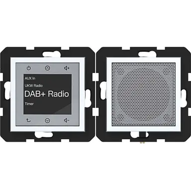 Hager Berker WAN6010WG radio touch DAB+ met luidspreker A1/A8/C1/C8 lichtwit glans