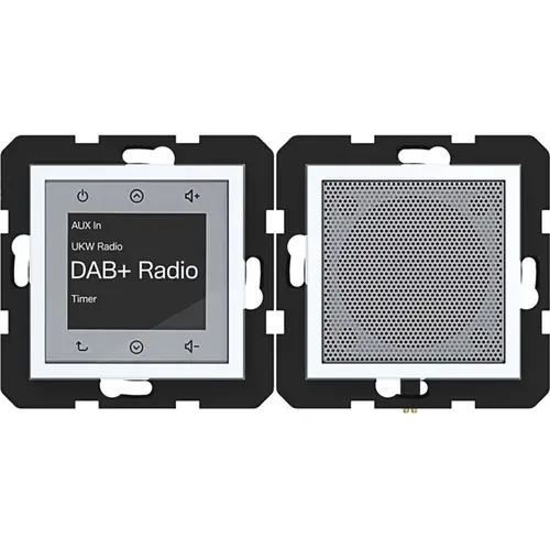 Hager Berker WAN6010WG radio touch DAB+ met luidspreker A1/A8/C1/C8 lichtwit glans