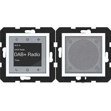 Hager Berker WAN6010WM radio touch DAB+ met luidspreker A1/A8/C1/C8 lichtwit mat