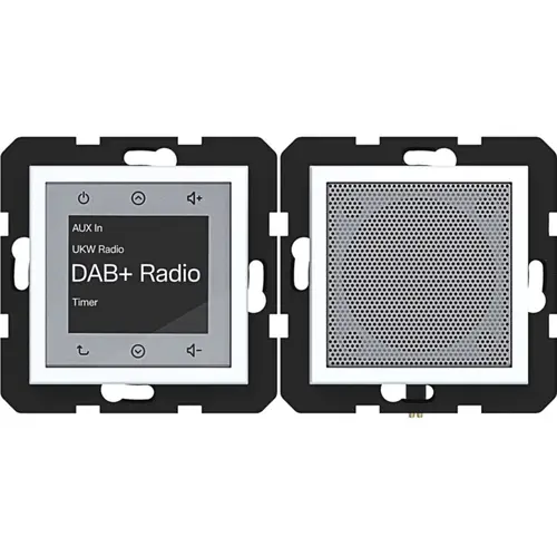 Hager Berker WAN6010WM radio touch DAB+ met luidspreker A1/A8/C1/C8 lichtwit mat