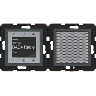 Hager Berker WAN6010AT radio touch DAB+ met luidspreker A1/A8/C1/C8 antraciet mat