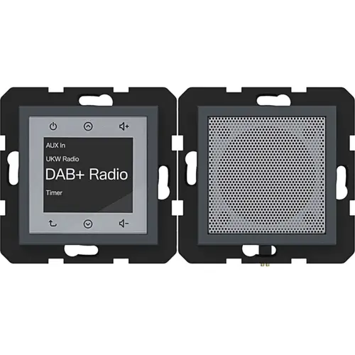 Hager Berker WAN6010AT radio touch DAB+ met luidspreker A1/A8/C1/C8 antraciet mat