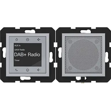 Hager Berker WAN6010TA radio touch DAB+ met luidspreker A1/A8/C1/C8 titaan