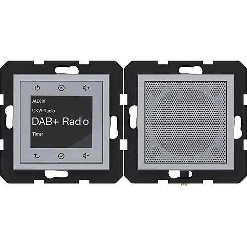 Hager Berker WAN6010TA radio touch DAB+ met luidspreker A1/A8/C1/C8 titaan