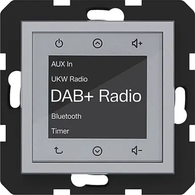 Hager Berker WAN6111TA radio touch DAB+ met Bluetooth A1/A8/C1/C8 titaan