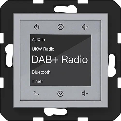Hager Berker WAN6111TA radio touch DAB+ met Bluetooth A1/A8/C1/C8 titaan