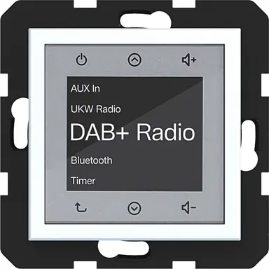 Hager Berker WAN6111WM radio touch DAB+ met Bluetooth A1/A8/C1/C8 lichtwit mat