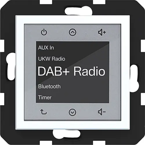 Hager Berker WAN6111WM radio touch DAB+ met Bluetooth A1/A8/C1/C8 lichtwit mat