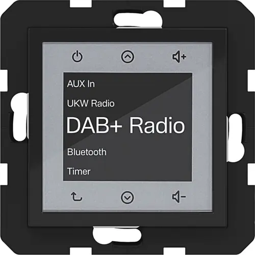 Hager Berker WAN6111BG radio touch DAB+ met Bluetooth A1/A8/C1/C8 nachtzwart glans
