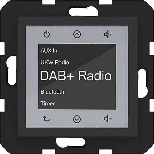 Hager Berker WAN6111BM radio touch DAB+ met Bluetooth A1/A8/C1/C8 nachtzwart mat