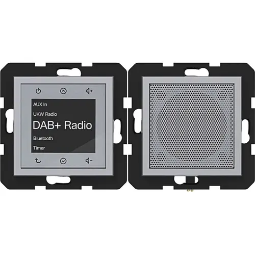 Hager Berker WAN6110TA radio touch DAB+ met Bluetooth en luidspreker A1/A8/C1/C8 titaan
