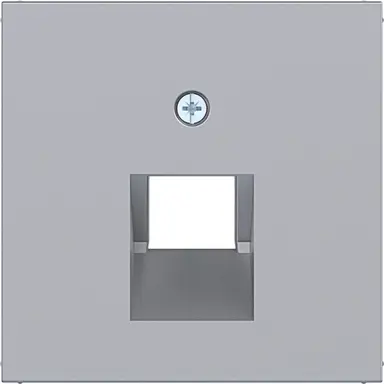 Hager Berker WAF1107TA centraalplaat RJ45 wandcontactdoos 1-voudig A1/A8/C1/C8 titaan