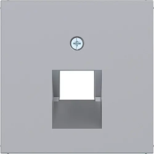 Hager Berker WAF1107TA centraalplaat RJ45 wandcontactdoos 1-voudig A1/A8/C1/C8 titaan