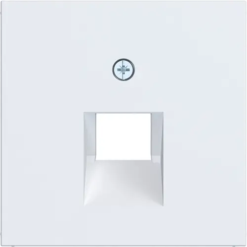 Hager Berker WAF1107WM centraalplaat RJ45 wandcontactdoos 1-voudig A1/A8/C1/C8 lichtwit mat