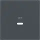 Hager Berker WAF1511AT centraalplaat voor USB-lader type C A1/A8/C1/C8 antraciet mat