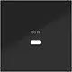 Hager Berker WAF1511BG centraalplaat voor USB-lader type C A1/A8/C1/C8 nachtzwart glans