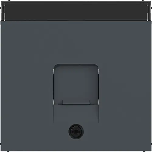Hager Berker WAF1160AT centraalplaat voor draagring modulair jack 1-voudig A1/A8/C1/C8 antraciet mat