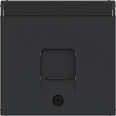 Hager Berker WAF1160BM centraalplaat voor draagring modulair jack 1-voudig A1/A8/C1/C8 nachtzwart mat