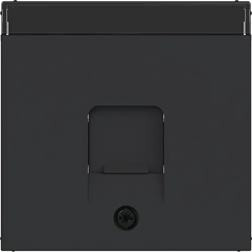 Hager Berker WAF1160BM centraalplaat voor draagring modulair jack 1-voudig A1/A8/C1/C8 nachtzwart mat