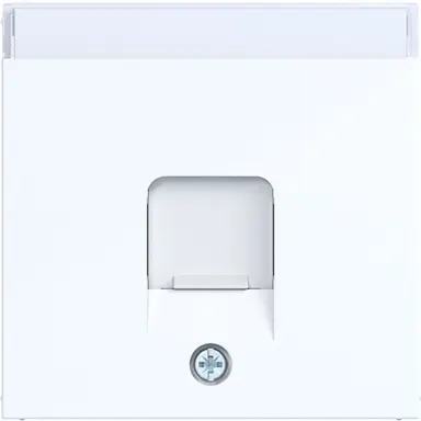 Hager Berker WAF1160WG centraalplaat voor draagring modulair jack 1-voudig A1/A8/C1/C8 lichtwit glans