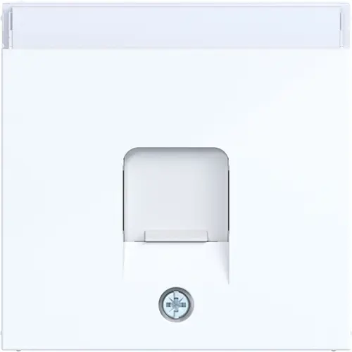 Hager Berker WAF1160WG centraalplaat voor draagring modulair jack 1-voudig A1/A8/C1/C8 lichtwit glans