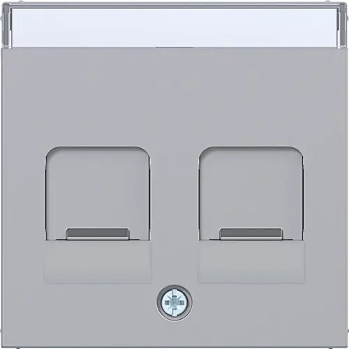 Hager Berker WAF1161TA centraalplaat voor draagring modulair jack 2-voudig A1/A8/C1/C8 titaan