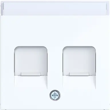 Hager Berker WAF1161WG centraalplaat voor draagring modulair jack 2-voudig A1/A8/C1/C8 lichtwit glans