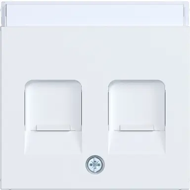 Hager Berker WAF1161WM centraalplaat voor draagring modulair jack 2-voudig A1/A8/C1/C8 lichtwit mat