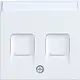 Hager Berker WAF1161WM centraalplaat voor draagring modulair jack 2-voudig A1/A8/C1/C8 lichtwit mat
